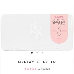 Kiara Sky- Gelly Tips- Medium‎ Stilleto 500 pieces, 10 sizes